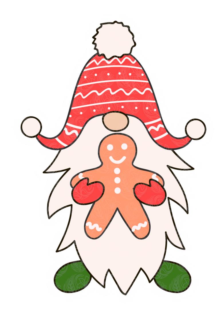 Christmas Gnome with Red Hat and Gingerbread Man – GBH22551